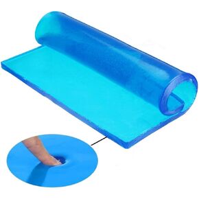 Motorcycle Seat Gel Pad Shock Absorption Mats Reduce Fatigue Comfortable Soft Cooling Fabric Cushion Blue Cool DIY Saddle Office Chair Cushion(20 x 20 x 2cm)
