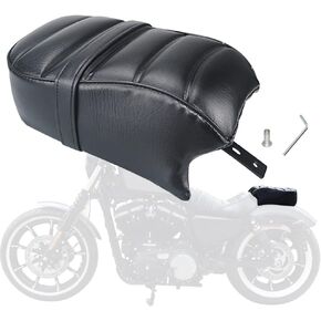 WOWTK Passenger Pillion Seat fits for Harley 2016-2022 Sportster Iron 883 XL883N Models,Black