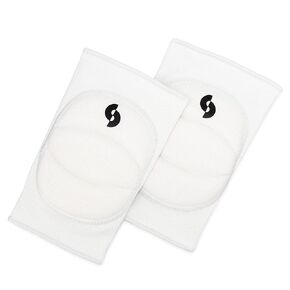 White Volleyball Best Protective Shock Absorbing Soft Cushion Knee Pads for Girls or Boys (Junior, White)