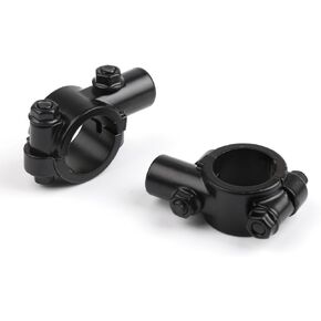 MAH HORNETS Handlebar Rearview Mirror Mount 1.0 inch Holder Clamp Aluminum (25mm Diameter) Mirror Thread Motorcycle Bike Handle Bar 10mm Mirror Thread Mount Holder Clamp Adaptor Chrome (2Pcs)
