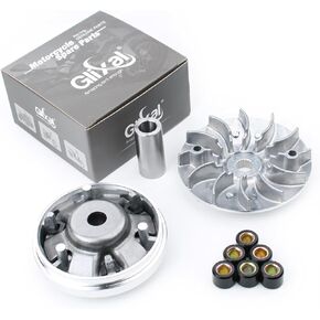 Glixal GY6 125cc 150cc Variator Kit, Front Clutch Drive Pulley with 13g Roller Weights for 152QMI 157QMJ Scooter Moped ATV Go-Kart UTV
