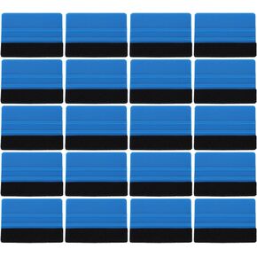 Decal Applicator Tool, 20pcs Felt Edge Squeegee Scratch Anti Slip Decal Scraper Wrap Applicator for Cars Bathroom Kitchen