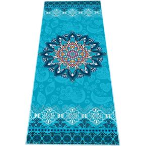 Large Yoga Towel74 L x 27.5" W Rubber Grip Dots Bottom Non Slip Yoga Mat Towel for Hot Yoga Pilates and Workout