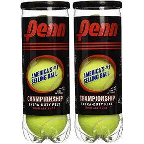 Penn Championship High Altitude Head Tennis Balls – 2 Pack 6 Balls Yellow - USTA & ITF Approved - Official Ball of The United States Tennis Association Leagues - Natural Rubber for consistent Play