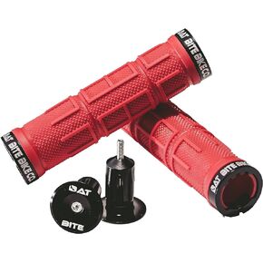 Mountain Bike Handlebar Grips with Alloy Bar End, Double Lock-on MTB Grips, Anti-Slip Bicycle Handle Grips, Comfortable Locking Grip for BMX, Beach Cruiser, E-Bike, Scooter