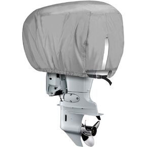 Frelaxy Outboard Motor Cover - 100% Waterproof Heavy Duty UV Resistant Boat Engine Hood Covers Ultra Strong Boat Motor Cover - Fit for Motor 20-300 HP