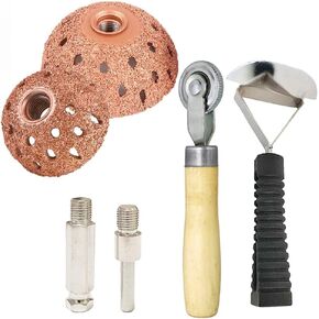 Tire Repair Tools Tire Buffing Wheels 42 mm Tungsten Steel Buffing Wheel with Tire Patch Roller Scraping Cutter for Car Tire Grinding Polishing Accessories Kit in Kuwait