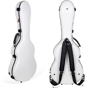 Crossrock Poly Carbon Case fits 4/4 Classical Guitars, Anti-scratch Flight Case in Black(CRF4020CBK)