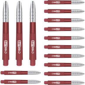 CyeeLife Transparent Alunium-Plastic Dart Shafts 15Packs(5 Sets) 35mm/48mm