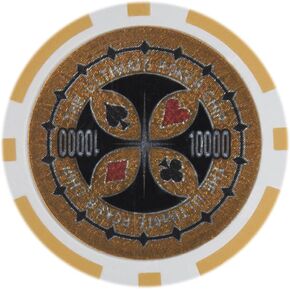 Brybelly The Ultimate Poker Chip Holo Inlay مركب طين ثقيل الوزن 14 جرام - عبوة من 50 قطعة