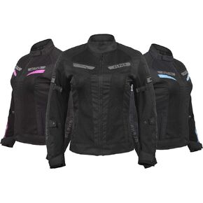 سترة ALPHA CYCLE GEAR النسائية للدراجات النارية لركوب الدراجات النارية CE المدرعة (أسود، متوسط) in Kuwait