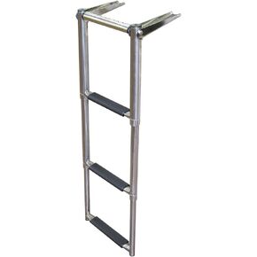 JIF Marine EQB3 Over Platform Telescoping Boat Ladder, 3-Step