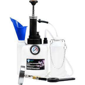 3L Manual Brake Bleeder Fluid Pump and 1L Waste Oil Bottle, One Man Professional Brake Bleeder Kit Suitable for Acura/GEO/GMC/KIA/VW/Hyundai/Range Rover/Toyota/Honda/Nissan