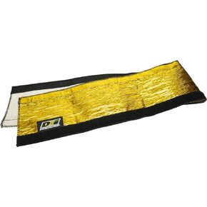 Design Engineering 010458 Heat Shroud Gold 1/2" - 1-1/4" I.D. x 3ft Line Sleeving Hi-Temp Protection up to 800°F (with Hook and Loop Closure)