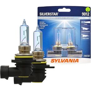 SYLVANIA - 9012 SilverStar - High Performance Halogen Headlight Bulb, High Beam, Low Beam and Fog Replacement Bulb, Brighter Downroad with Whiter Light (Contains 2 Bulbs)