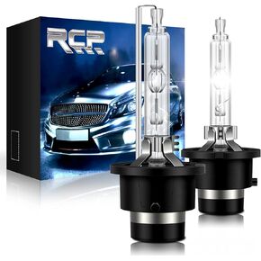 RCP - D4S6 - (A Pair) D4S/ D4R 6000K Xenon HID Replacement Bulb Diamond White Metal Stents Base 12V Car Headlight Lamps Head Lights 35W