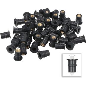 50PCS Motorcycle M5 Metric Rubber Well Nuts Windscreen Windshield Fairing Cowls Fastener Screws Universal in Saudi Arabia
