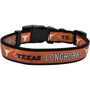 NCAA PET Collar Texas Longhorns Dog Collar, Medium Collegiate Team Collar for Dogs & Cats. A Sporty, Shiny & Colorful Cat Collar & Dog Collar Licensed by The College