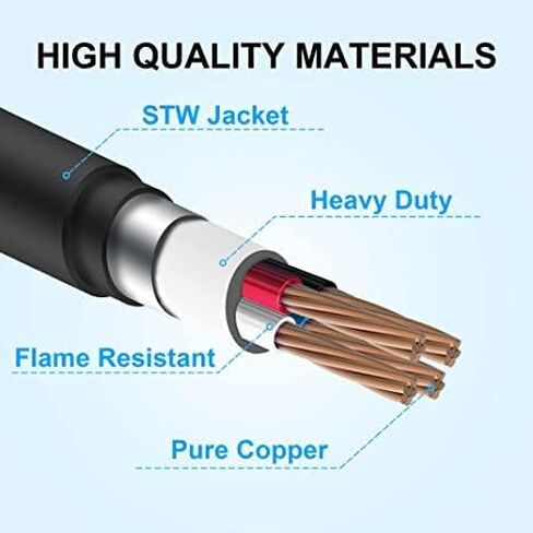 سلك محول شاحن EV من NEMA 14-50P إلى 14-30R، 125V/250V 4 مخرج مجفف شوكة قابس ذكر إلى 50 أمبير 4 شوكات أنثى EV للمستوى 2 لشحن شاحن تسلا RV درجة صناعية شديدة التحمل STW 8 AWG in Kuwait