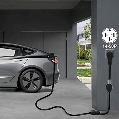 سلك محول شاحن EV من NEMA 14-50P إلى 14-30R، 125V/250V 4 مخرج مجفف شوكة قابس ذكر إلى 50 أمبير 4 شوكات أنثى EV للمستوى 2 لشحن شاحن تسلا RV درجة صناعية شديدة التحمل STW 8 AWG in Kuwait