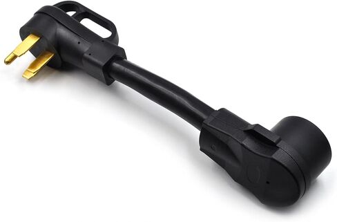 سلك محول شاحن EV من NEMA 14-50P إلى 14-30R، 125V/250V 4 مخرج مجفف شوكة قابس ذكر إلى 50 أمبير 4 شوكات أنثى EV للمستوى 2 لشحن شاحن تسلا RV درجة صناعية شديدة التحمل STW 8 AWG in Kuwait