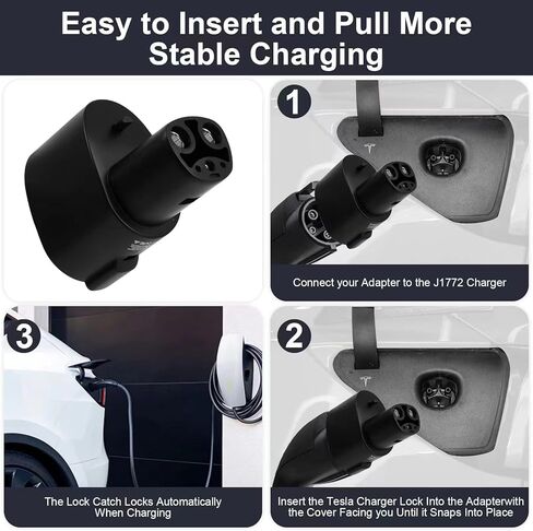 محول شحن J1772 إلى Tesla مع قفل [فحص الأمان] 80 أمبير / 250 فولت تيار متردد - متوافق مع الطراز 3/Y [فقط لأصحاب Tesla] in Kuwait