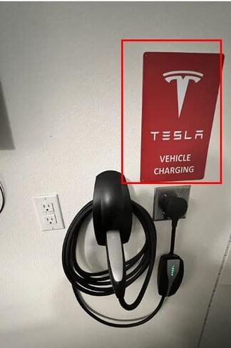 Level 2 EV Charger Sign for Tesla EV Charger in Saudi Arabia
