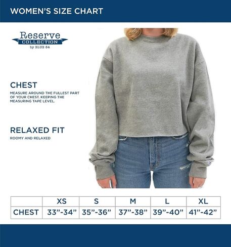 Blue 84 Women's NCAA Officially Licensed Crop Crewneck Sweatshirt Vintage Arch Over White in Saudi Arabia