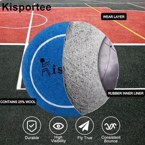 كرة تنس، 18 حزمة من كرات التنس للتدريب المتقدم، كرات تنس للكلاب، كرات لعب للكلاب الأليفة، كرات تنس للمبتدئين تأتي مع حقيبة كرات، ترتد بشدة، قابلة للثني in Kuwait