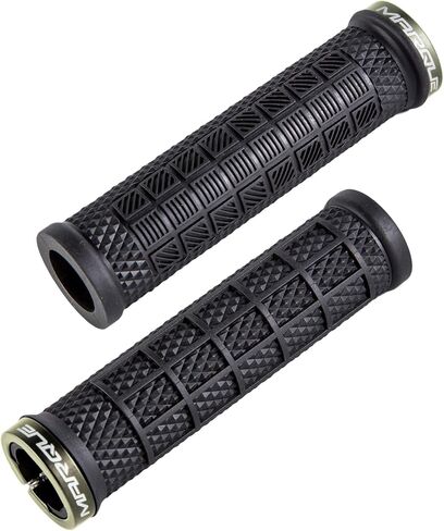 مقابض MARQUE Grapple MTB - مقابض الدراجة الجبلية مع قفل واحد على الياقة للمقود، لدراجات BMX، والدراجة الإلكترونية، والسكوتر، ودراجة الشاطئ ومعظم مقود الدراجات للبالغين، مضادة للانزلاق ومريحة in Kuwait