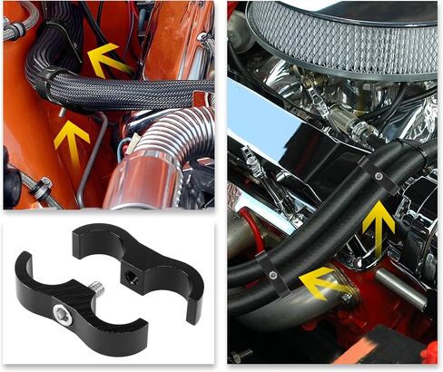 X AUTOHAUX 4 قطع أسود AN12 24 ملم خرطوم فاصل المشبك المناسب محول مع مفتاح ربط للسيارة in Kuwait