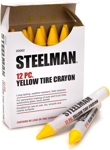 Steelman White Tire Marking Crayons for Mechanics, Mark Tire Damage, Box of 12 in Saudi Arabia