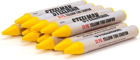 Steelman White Tire Marking Crayons for Mechanics, Mark Tire Damage, Box of 12 in Saudi Arabia