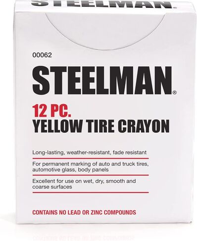 Steelman White Tire Marking Crayons for Mechanics, Mark Tire Damage, Box of 12 in Saudi Arabia