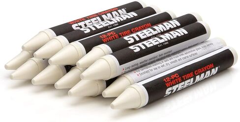 Steelman White Tire Marking Crayons for Mechanics, Mark Tire Damage, Box of 12 in Saudi Arabia