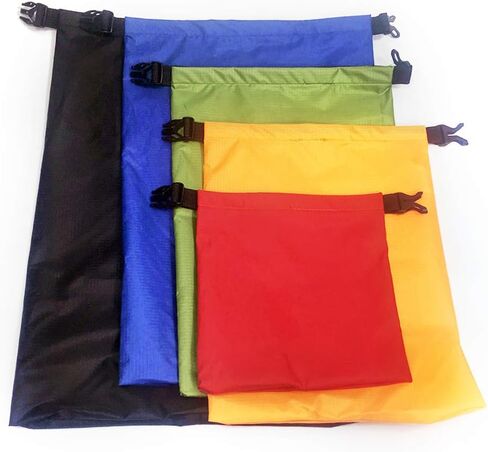 LIXADA Waterproof Dry Bags, 5 Pack Ultimate Dry Sack - 1.5L+2.5L+3.5L+4.5L+6L Lightweight, Roll Top Outdoor Dry Sacks for Kayaking Camping Hiking Traveling Boating Water Sports in Saudi Arabia