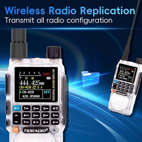 TIDRADIO TD-H3 Ham Radio Multi-Band Two Way Radio with AirBand & TD-771 Long Antenna,USB-C Programming & Charging,2500mAh Battery,One Key Frequency Match,DTMF FM AM NOAA VOX SCAN,Walkie Talkies in Saudi Arabia