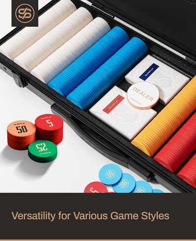 SLOWPLAY Godel Ceramic Poker Chips in Bulk, Casino Grade Ceramic Poker Chip for Texas Hold'em, Professional Chips Pack of 50 in Saudi Arabia