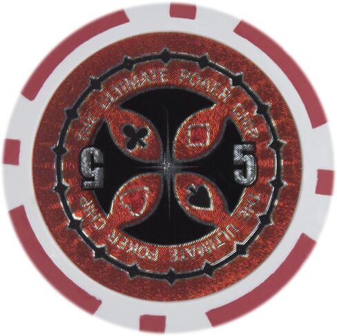 Brybelly The Ultimate Poker Chip Holo Inlay Heavyweight 14-Gram Clay Composite - Pack of 50 in Saudi Arabia