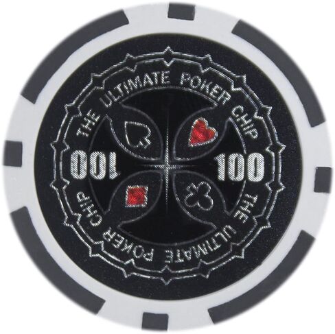 Brybelly The Ultimate Poker Chip Holo Inlay Heavyweight 14-Gram Clay Composite - Pack of 50 in Saudi Arabia