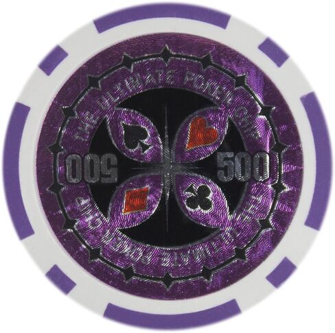 Brybelly The Ultimate Poker Chip Holo Inlay Heavyweight 14-Gram Clay Composite - Pack of 50 in Saudi Arabia