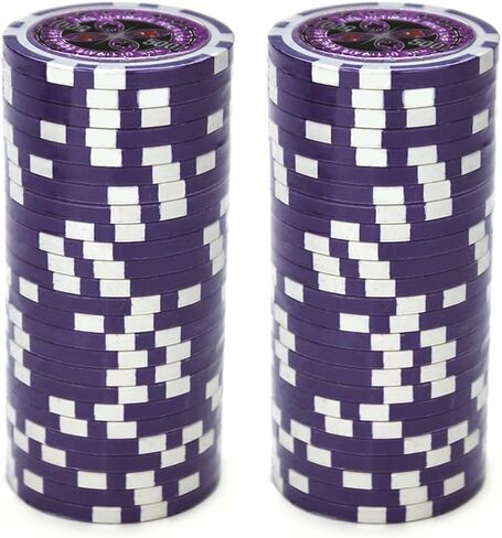 Brybelly The Ultimate Poker Chip Holo Inlay Heavyweight 14-Gram Clay Composite - Pack of 50 in Saudi Arabia