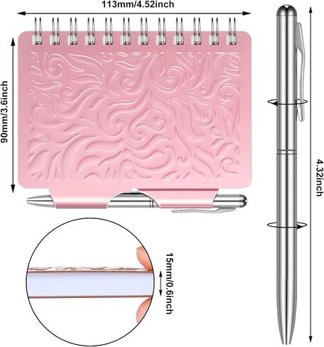 3 Pieces Book of Passwords Address Password Book Password Organizer Address Book Spiral Bound Notebook with Pen for Password Information (Pink, Beige, Orange) in Saudi Arabia