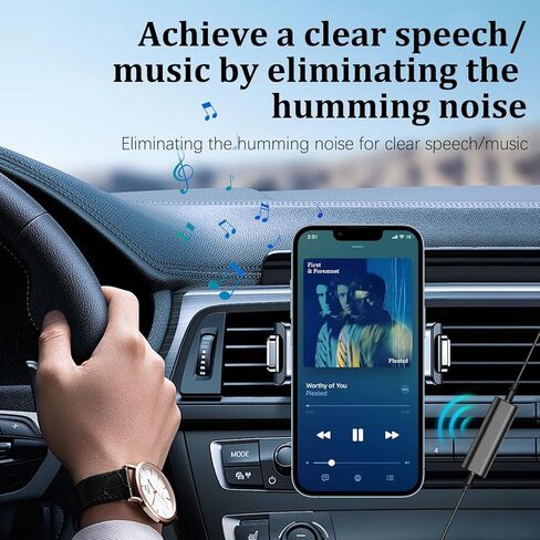 عازل ضوضاء بحلقة أرضية مع كابل مقبس صوت 3.5 مم، فلتر ضوضاء، مزيل هوم، تخلص من الضوضاء الطنانة لنظام الصوت/الصوت المنزلي في سيارتك، ومكبرات الصوت - التوصيل والتشغيل in Kuwait