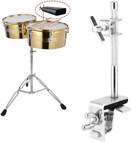 Cowbell Clamp Bass Drum Hoop Mount Cowbell Holder Percussion Accessory with 5" Steel Arm and Parallel Action Jaws for Up or Down Adjustment in Saudi Arabia