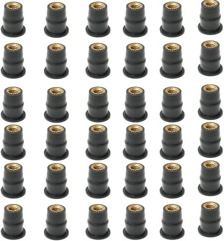 50PCS Motorcycle M5 Metric Rubber Well Nuts Windscreen Windshield Fairing Cowls Fastener Screws Universal in Saudi Arabia