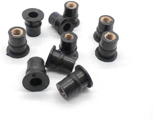 50PCS Motorcycle M5 Metric Rubber Well Nuts Windscreen Windshield Fairing Cowls Fastener Screws Universal in Saudi Arabia