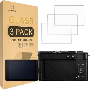 Mr.Shield Screen Protector compatible with Panasonic LUMIX S9 / DC-S9 [Tempered Glass] [3-PACK] [Japan Glass with 9H Hardness]