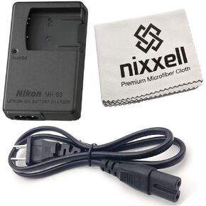 Nikon MH-66 شاحن لـ En-EL19 Coolpix S100 S3100 S3200 S3300 S3600 S3700 S4100 S4200 S4300 S5200 S5300 S6400 S6500 S6800 S6900 S7000 Camera Digital Camera