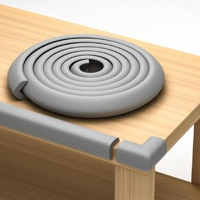 Furniture Corner Protector Strip,Furniture Safety Bumper Guards Baby Proofing Rubber Strip Cushion Child Proofing Foam for Glass Table Fireplace Countertop (Grey)